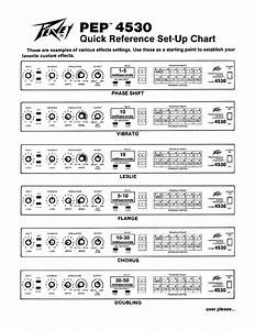 Peavey Pep 4530 Quick Reference Set Up Chart Owner 39 S Manual Manualzz