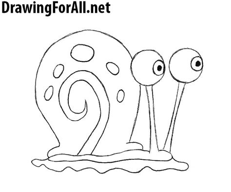 How to Draw Gary the Snail | Drawingforall.net Learn to sketch construction line human's head.