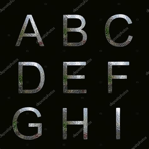 Chrome Liquid Alphabet Text — Stock Photo © Chrisv 10481504