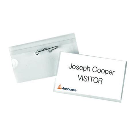 Announce Pin Name Badge 54x90mm Pv00920 Name Badge Accessories