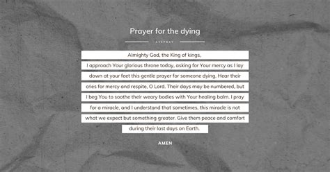 A Peaceful Prayer For The Dying Avepray