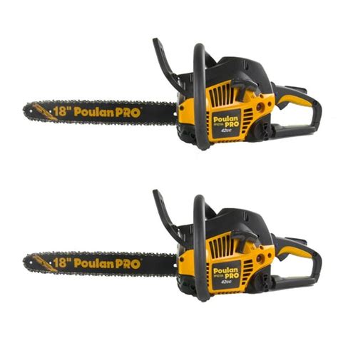 Poulan Pro Pp4218a 18 42cc 2 Cycle Gas Chainsaw Pair Certified