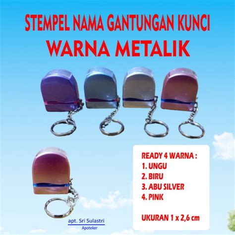 Jual Stempel Nama Gantungan Kunci Warna Metalik 1026 Shopee Indonesia