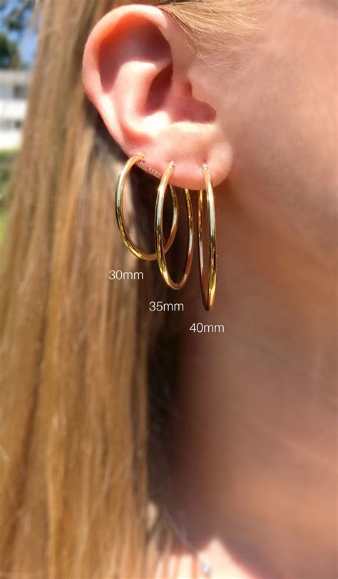 Gold Hoop Earrings Size Chart Earrings Gold Hoop Earrings Fine Jewelry