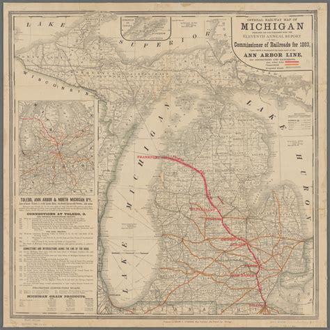 Official Railway Map Of Michigan Nypl Digital Collections