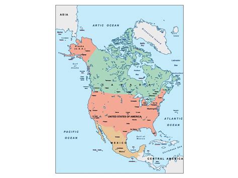 North America Powerpoint Map Order And Download North America