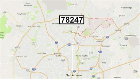 Neighborhood San Antonio Zip Code Map