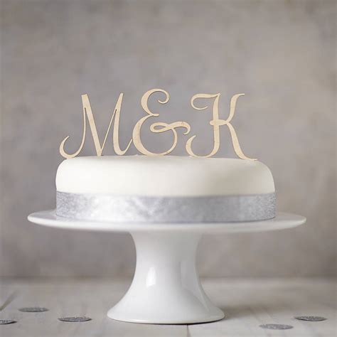Personalised Monogram Cake Toppers By Sophia Victoria Joy