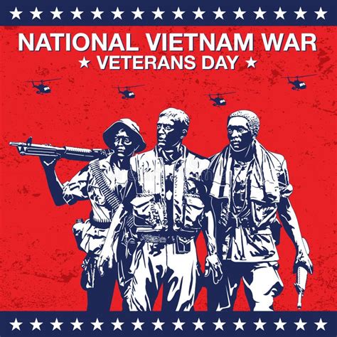 National Vietnam War Veterans Day Banner Vector Illustration Editorial