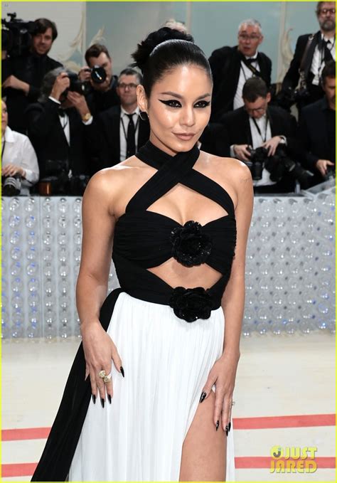Vanessa Hudgens Bares Some Serious Leg Channels Angelina Jolie S Iconic Oscars Dress At Met