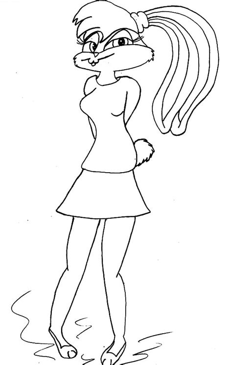 Lola Bunny Shy Girl Coloring Pages Download And Print Online Coloring