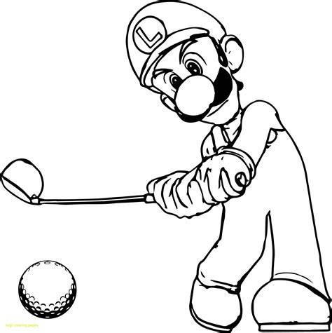 Luigi Coloring Page For Kids Coloring Pages