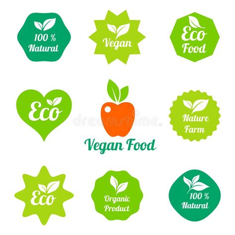 Organic Food Farm Fresh And Natural Product Stickers And Badges