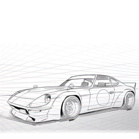 2jz jdm tuning japanese cars gift items drawing. "The old #datsun #240z with the longer nose is still such ...