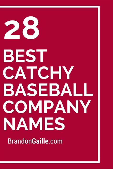 28 Best Catchy Baseball Company Names Catchy Slogans Pool Companies Cool Pools Business Names