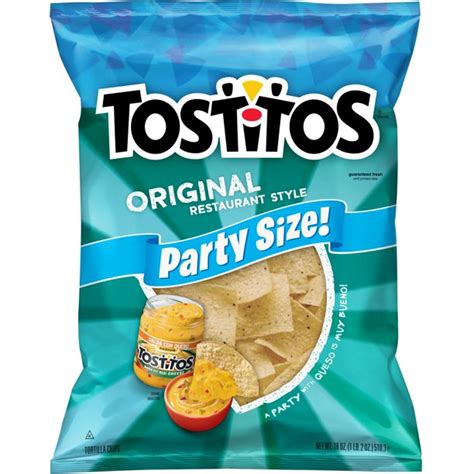 tostitos original restaurant style tortilla chips party size 18 oz