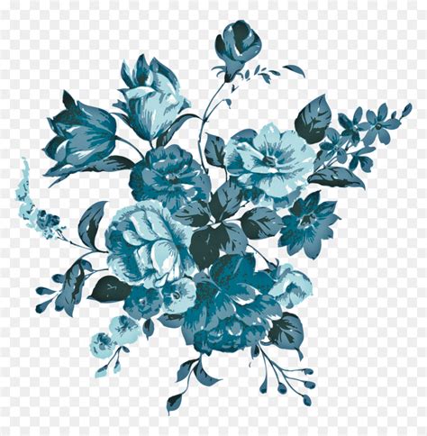 Background Blue Flower Vector Best Flower Site