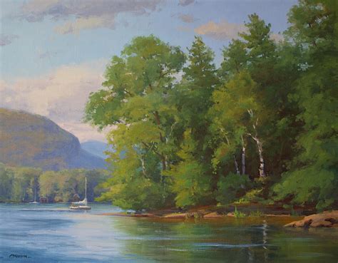 Easy Morning On Lake George Painting By Marianne Kuhn