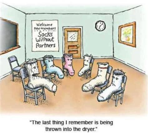 Darn Socks Therapy Humor Lost Socks Funny Cartoons
