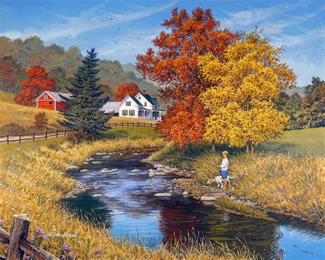 Indian Summer John Sloane In Autumn Art Farm Art Landscape