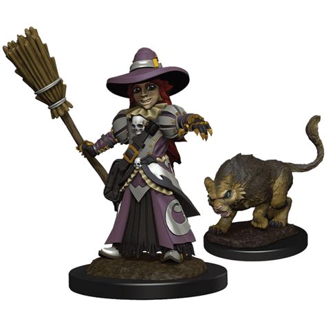 Wizkids Wardlings Painted Rpg Figures Girl Witch And Witchs Cat