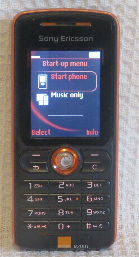 Sony Ericsson W200i Orange Network Black Mobile Phone Ebay