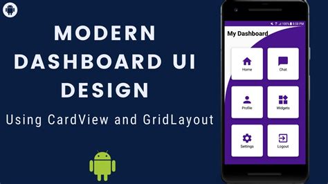 Modern Dashboard Ui Design Android Studio Tutorial Cardview Android