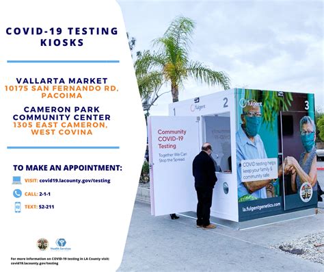 We'd like to set additional cookies to understand how you use gov.uk, remember your settings and improve government services. Free COVID-19 testing kiosks are now... - County of Los ...