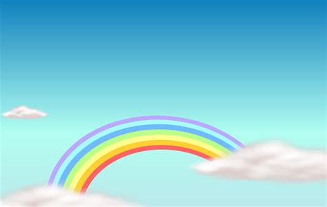A Rainbow In The Sky Vector Art At Vecteezy