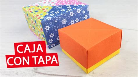 Cómo hacer una caja de papel con tapa Fácil y Rápido Manualidades Play