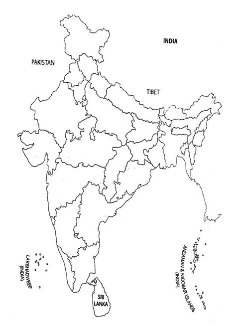 India Map Coloring Pages Coloring Easy For Kids