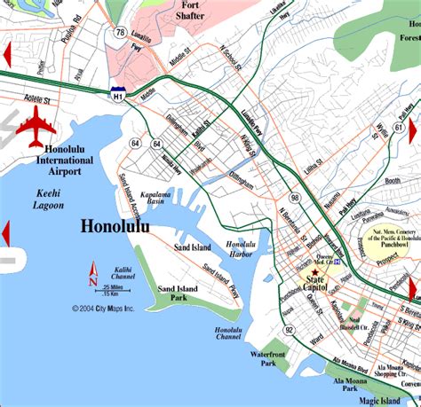 29 Street Map Of Honolulu Maps Database Source