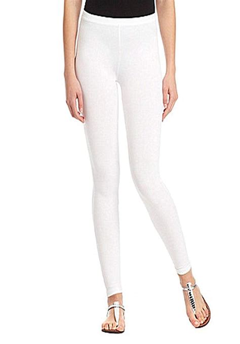 Hue Hue Women Classic Tight Cotton Stretch Leggings U14635 White S