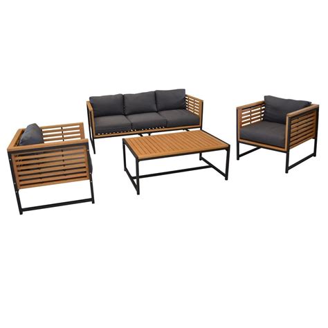Que ce soit pour un salon de jardin bas propice au. Salon de jardin bas Végas aluminium/bois : 1 canapé + 2 ...