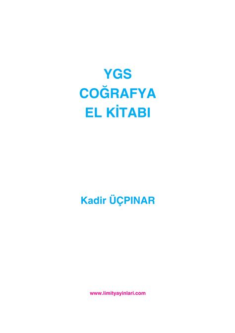 Limit Yayınları TYT Coğrafya El Kitabı PDF indir