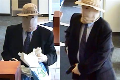 It didn't take cops long to figure out who this masked robber was