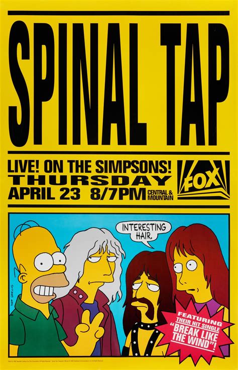 The Simpsons Featuring Spinal Tap Original 1992 U S One Sheet Poster Posteritati Movie Poster