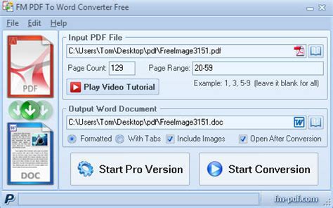 Download FM PDF to Word Converter Free v1.48 (freeware ... Convert jpg images to pdf, rotate them or set a page margin.