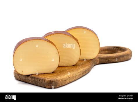 Smoked Cheese Dutch Smoked Cheese Isolated On A White Background