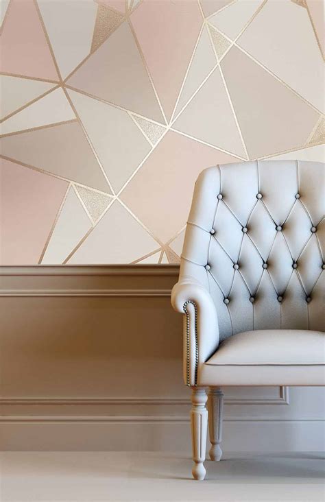 Velvet is also a strong furniture trend that looks stunning paired with rose gold wallpaper, whether you're filling the room or creating a feature wall. 54 makeover ideas using geometric designs - to give your ...