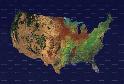 Topo Map Of Us