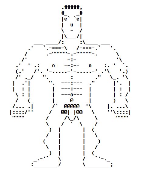 Ascii Art Nudes Naked Man