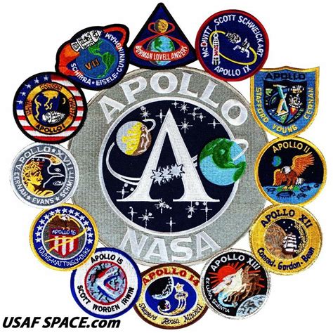 Original Ab Emblem Apollo 1 11 17 Mission Patch Nasa Collage