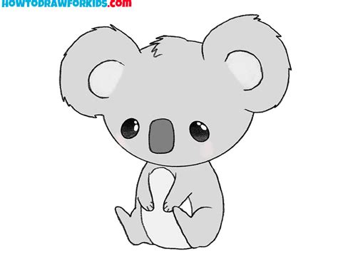 How To Draw A Koala Bear Easy Drawing Tutorial For Kids
