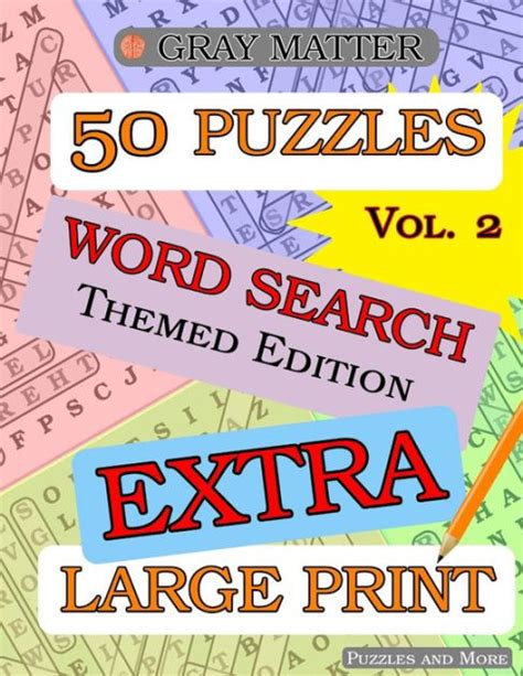 Extra Large Print Word Search Puzzles Volume 2 By Puzzles And More