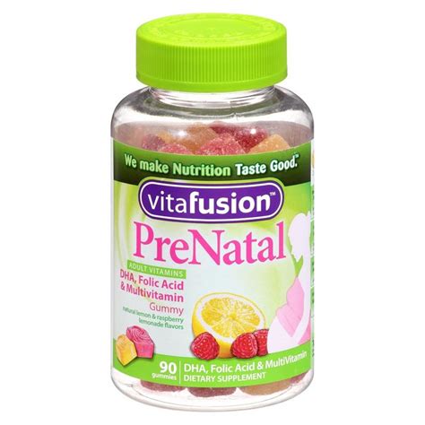 Contains 90 gummies in assorted natural fruit flavors of orange, cherry, and mixed berry. Vitafusion™ PreNatal ™ Vitamin Gummies - 90 Count | Gummy ...