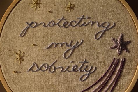Sobriety Protection Spell Sober Embroidery Recovery Art Etsy