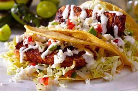 Bake at 425° for 9 minutes or until fish flakes easily when tested with a fork or until desired degree of doneness. Grilled Fish Tacos with Tequila-Lime Crema | Cacique® Inc ...