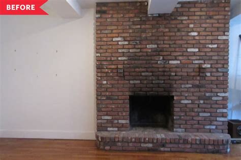 10 Brick Fireplace Before And After Transformations With Home Makeover