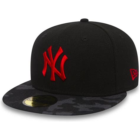 New Era Flat Brim Red Logo 59fifty Contrast Camo New York Yankees Mlb